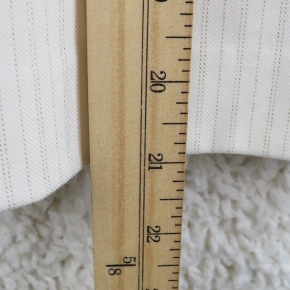 bebe* Women's Fully Lined Side Zipper Pinstripe Box Pleated Skirt~ Size 2 - Picture 7 of 10